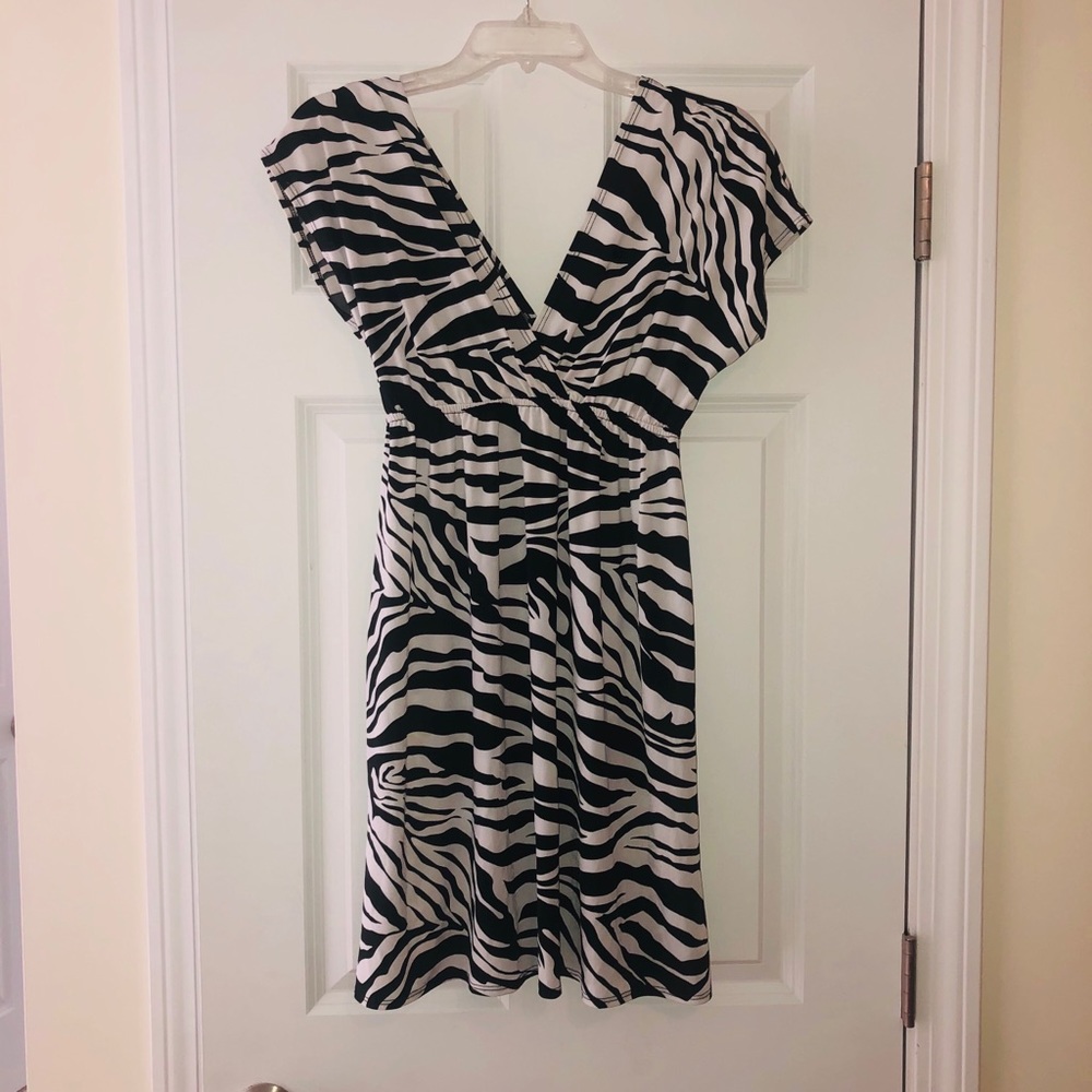 Zebra silky dress